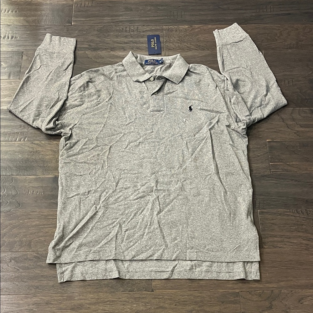 Polo Ralph Lauren Long Sleeve Polo Shirt Gray Men’s Size XL
